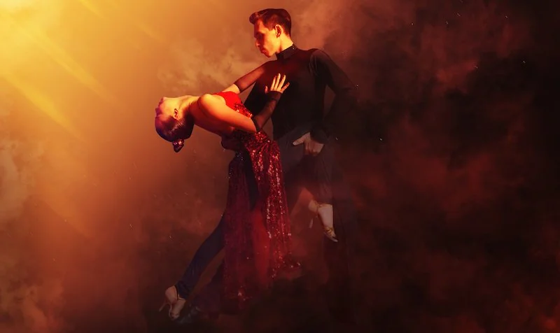 Salsa dance couple performing as guest entertainers on a cruise ship - Rising Stars