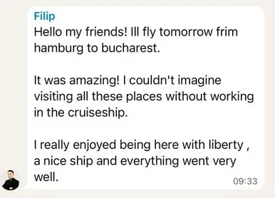 Testimonial from Filip